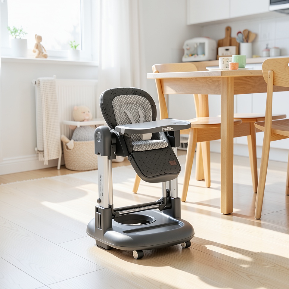 Стульчик для кормления KIDILO KD015 серый