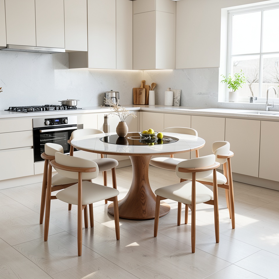 Обеденный стол Chiya Furniture 1.35 м с 6 стульями