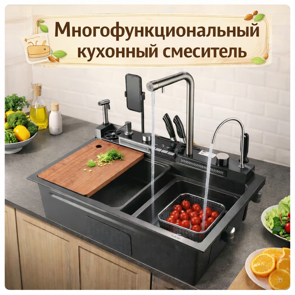 Сенсорный кухонный смеситель TOPHOME T7546W