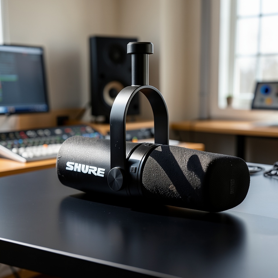 Комплект профессиональный динамический микрофон Shure MV7X и аудиоинтерфейс Aiken GO LIVE PRO