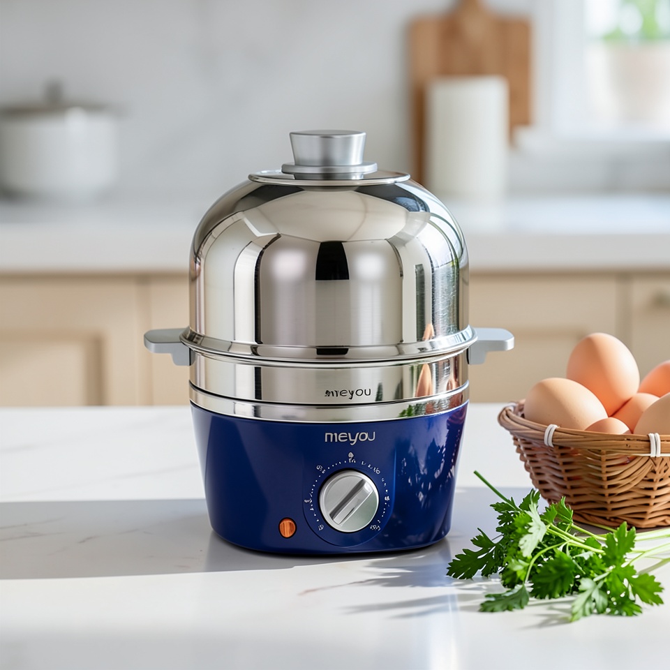 Яйцеварка meyou MY-35AD02 черная двухслойная США