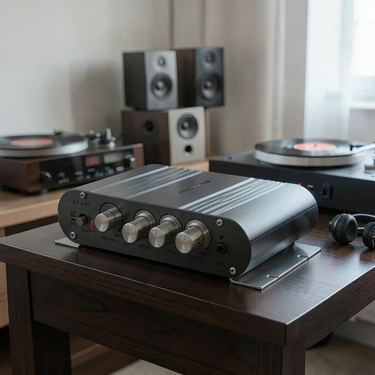 Усилитель HiFi черный Bluetooth с адаптером США