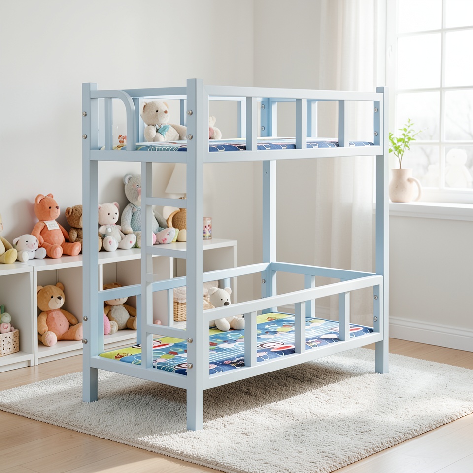 Двухъярусная кровать белая 135x60x120