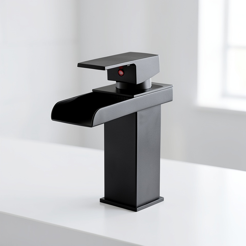 Смеситель для раковины квадратный высокий