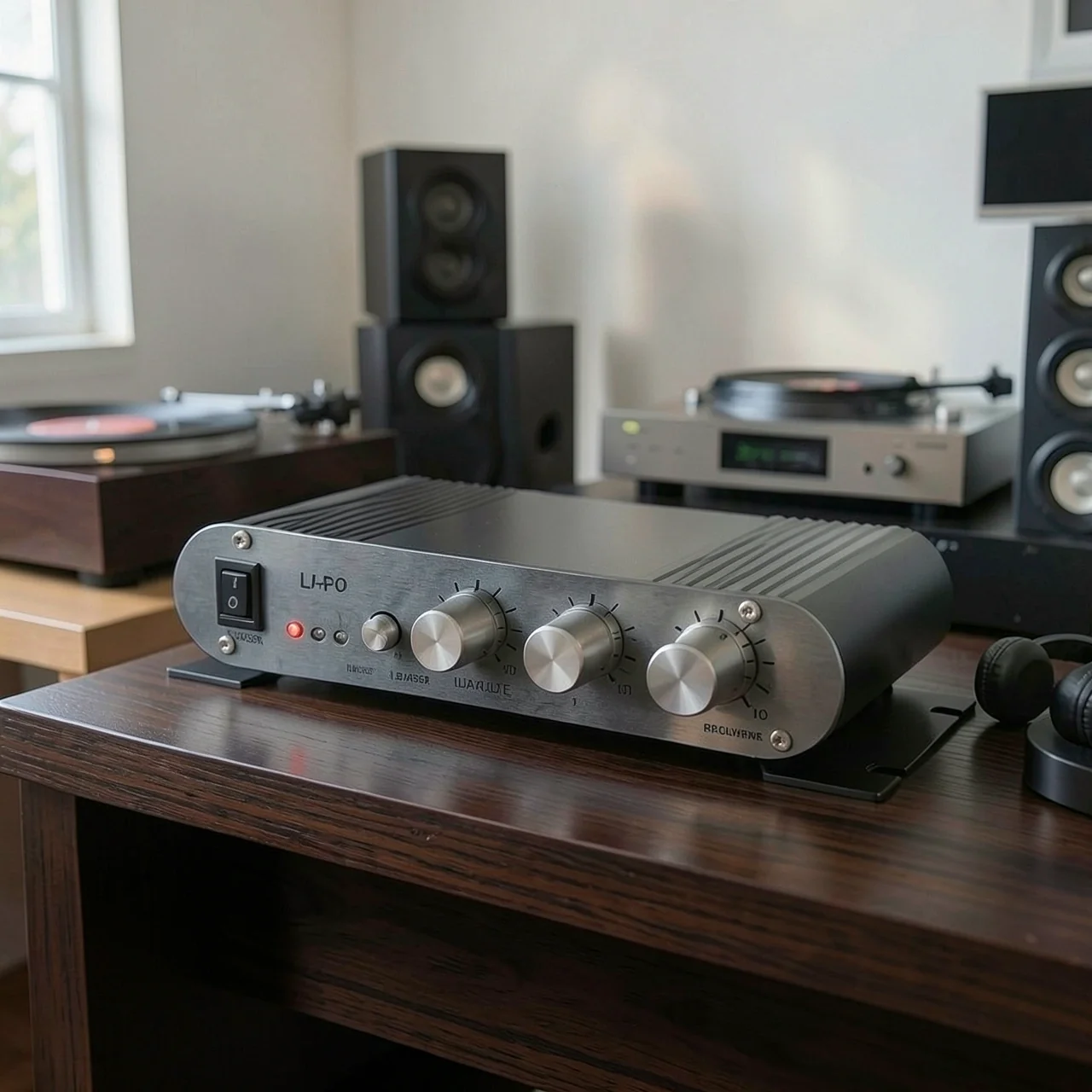 Усилитель Lepy LP-808 черный с БП