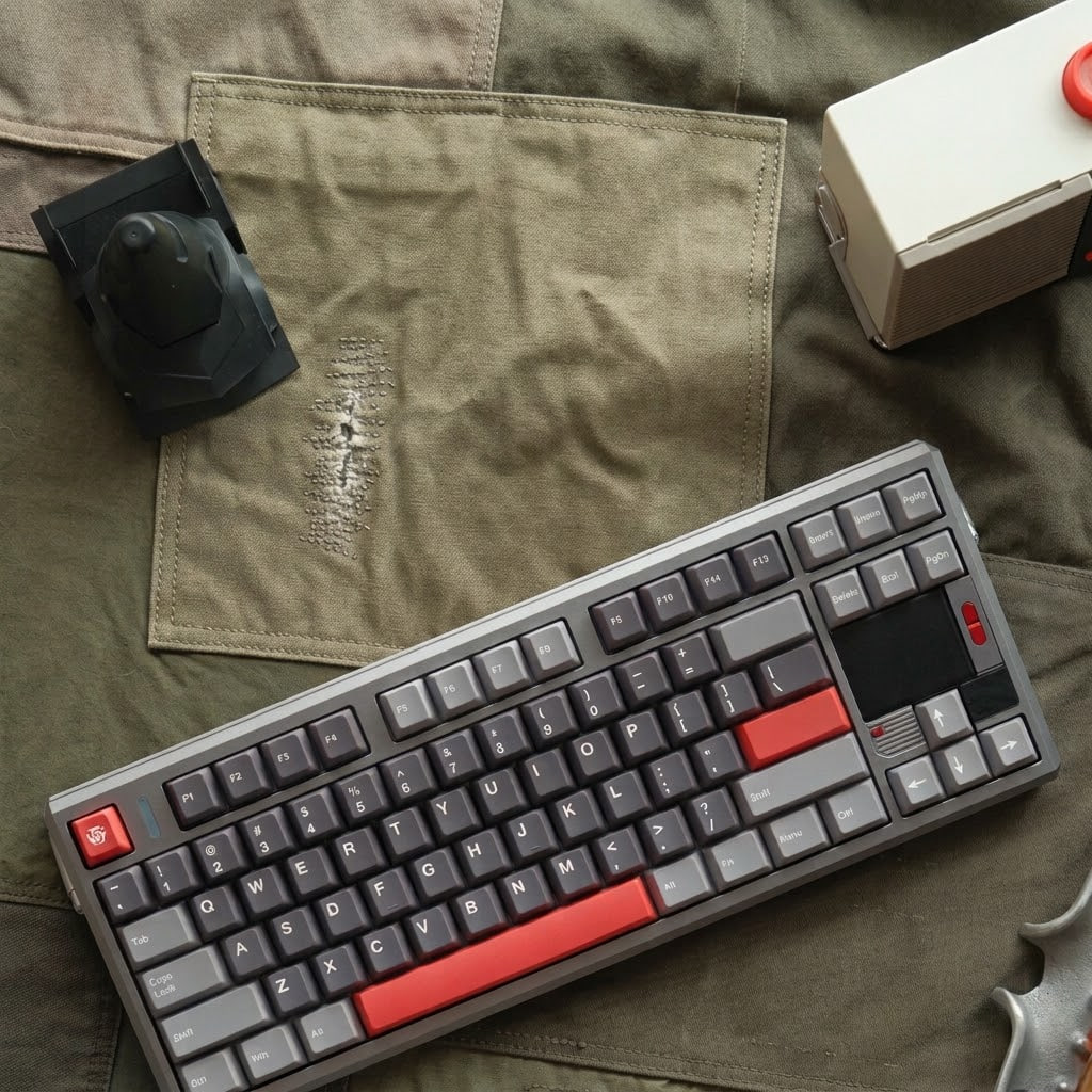 Клавиатура механическая FOCUS LAB Ctrl87 Propeller песочный золотой, переключатели Milk Yellow