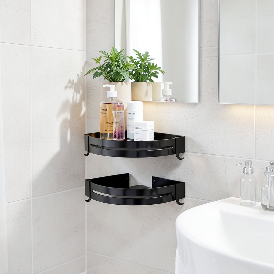 Полка для ванной Tarina прямоугольная одноярусная глянцевая