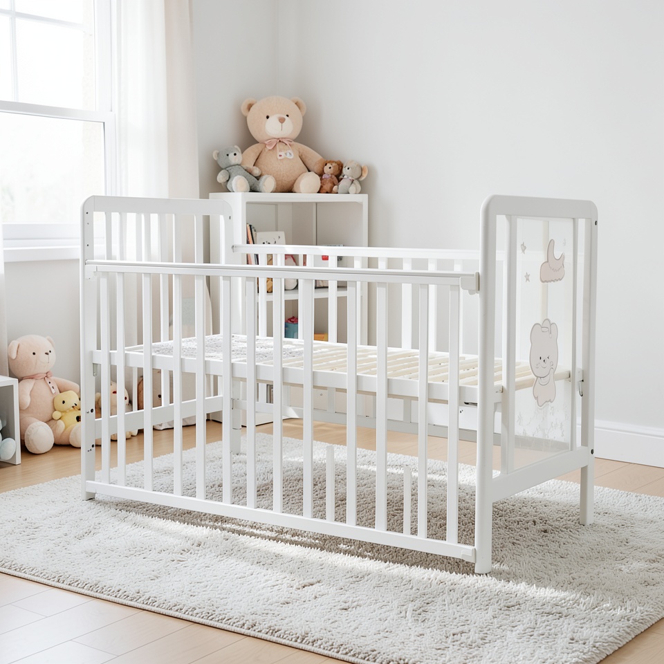 Кроватка детская Hebkids KLD-619 белая стандарт