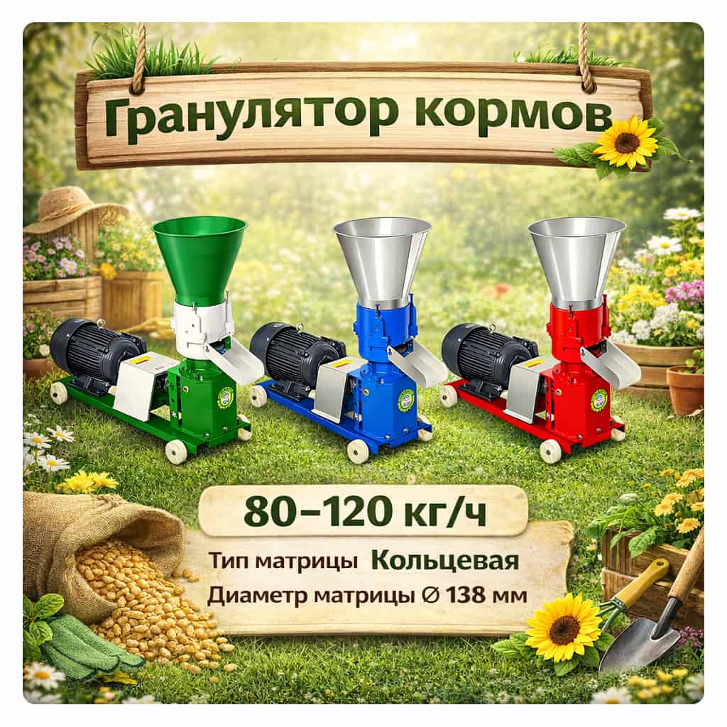 Мини-гранулятор Chengrui с кольцевой матрицей