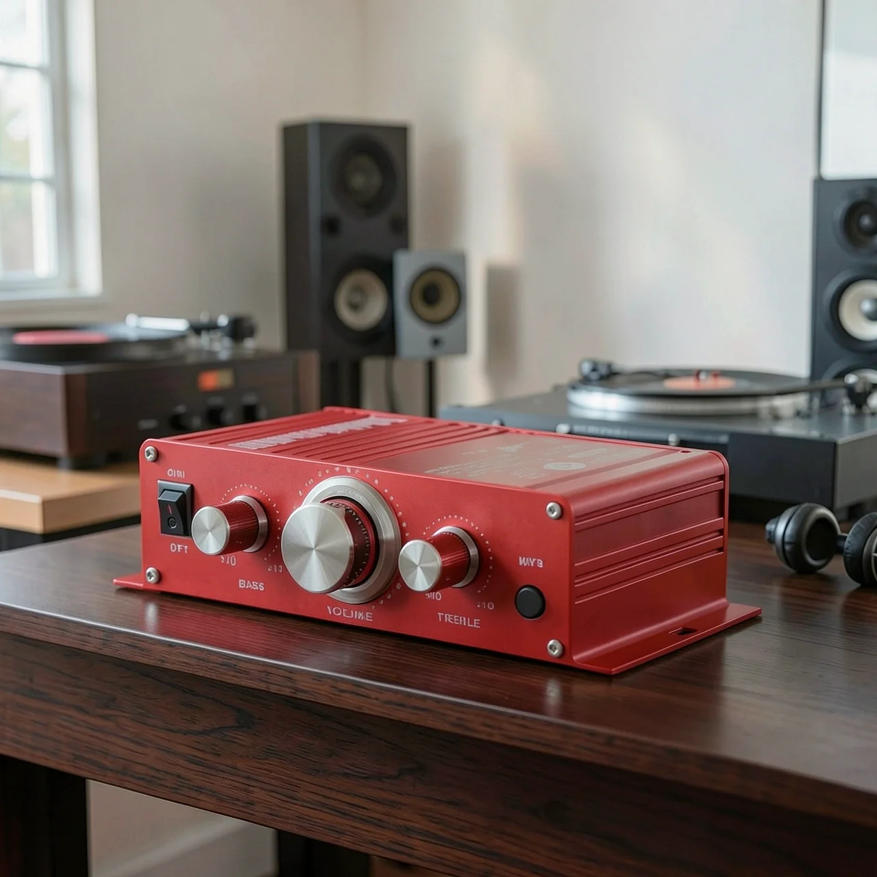 Усилитель Positive Sound BT-888 красный с круглым адаптером