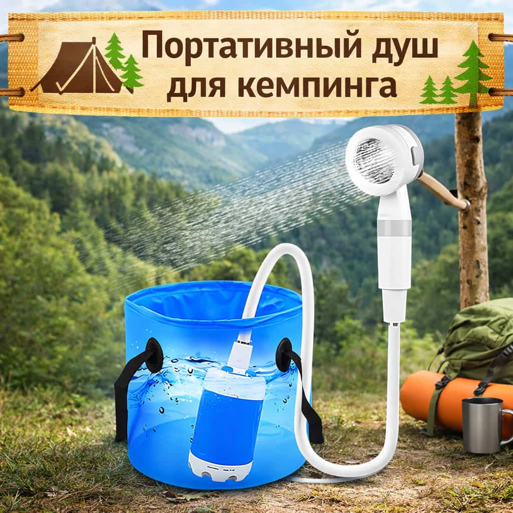 Складной походный душ Camping Shower