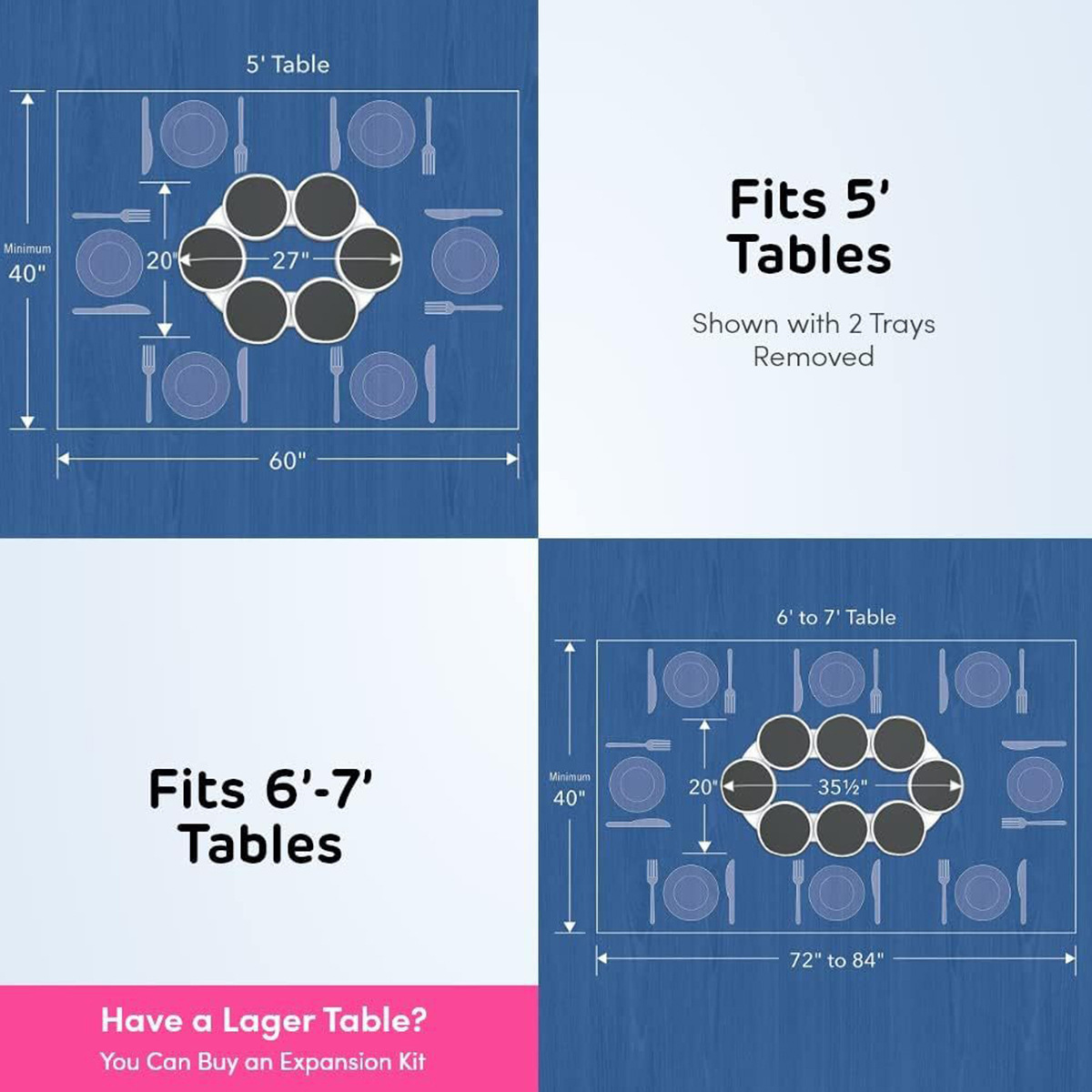 Разборный вращающийся поднос IStapromo Lazy Susan A1
