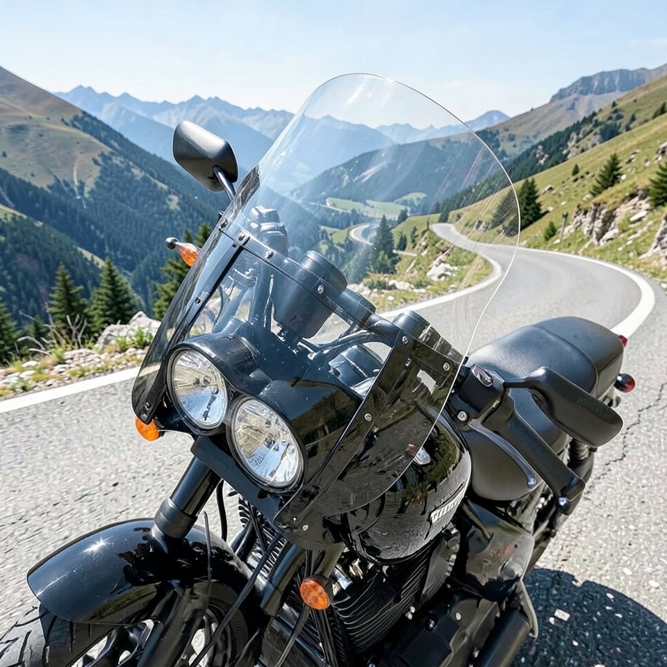 Лобовое стекло-дефлектор HGP для Harley Road King, быстросъемное