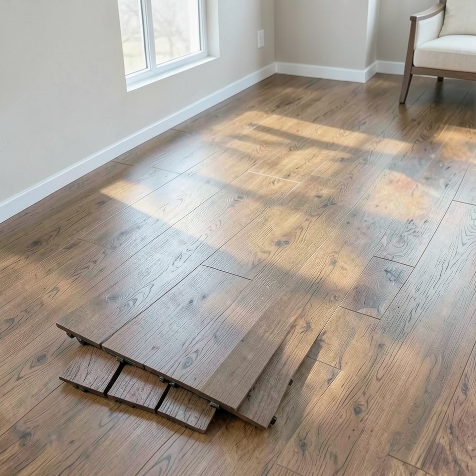 Плитка ДПК 3D красное дерево 30x30