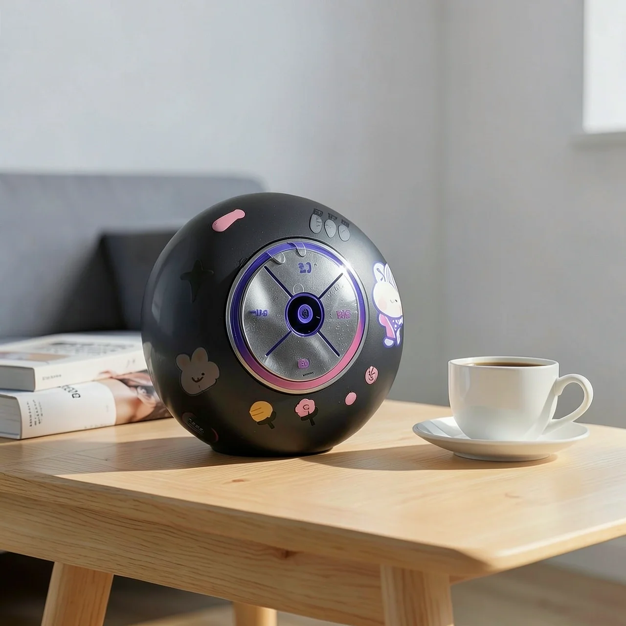 Колонка BTS-06 черная с наклейками