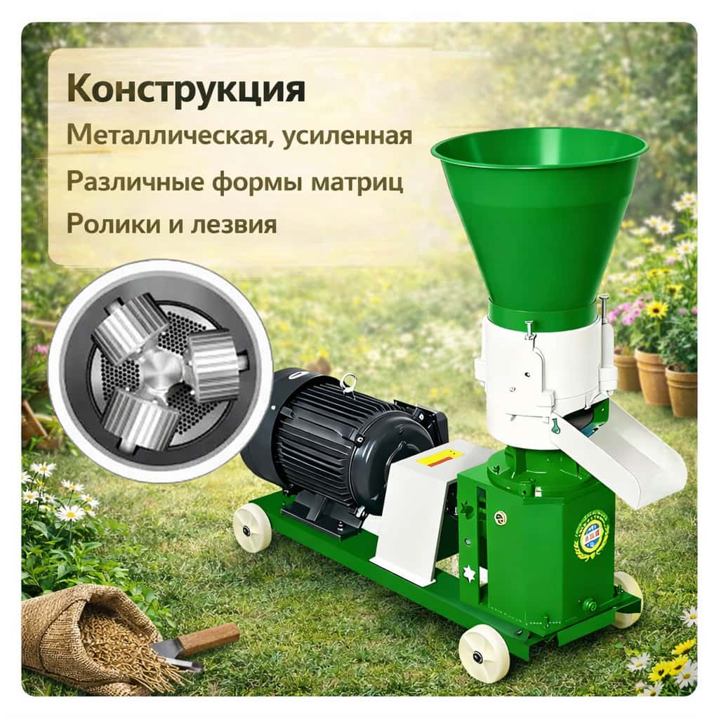 Мини-гранулятор Chengrui с кольцевой матрицей