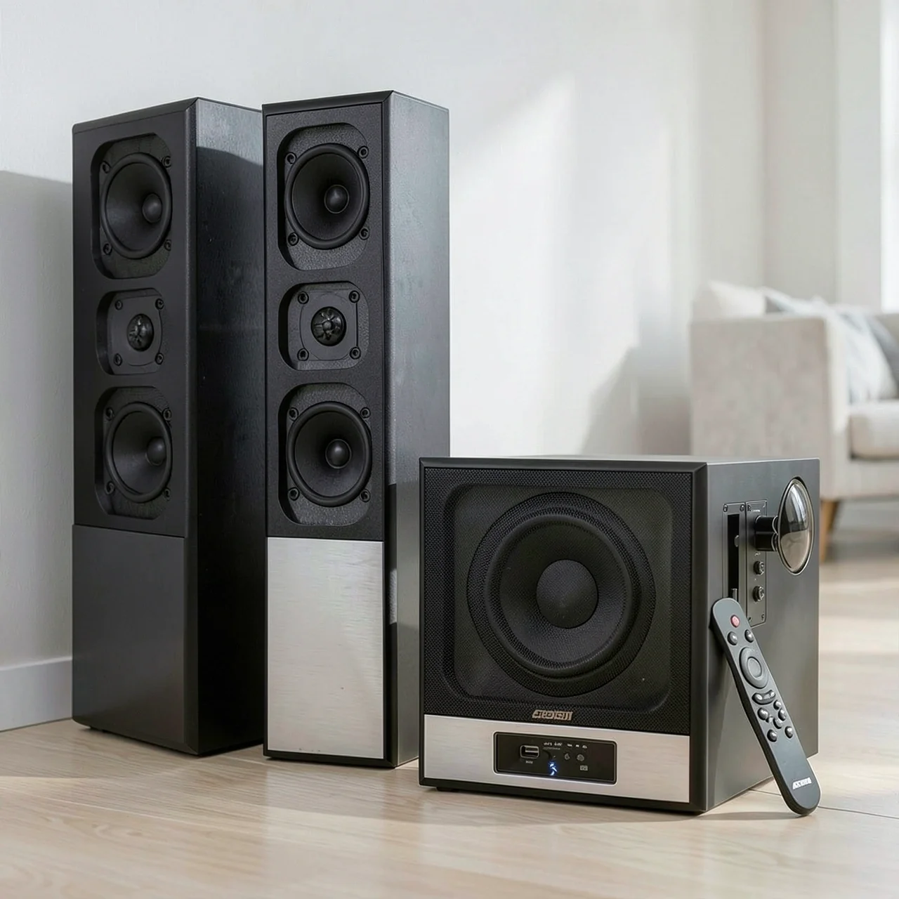 Акустическая система Sansui модернизированная черная