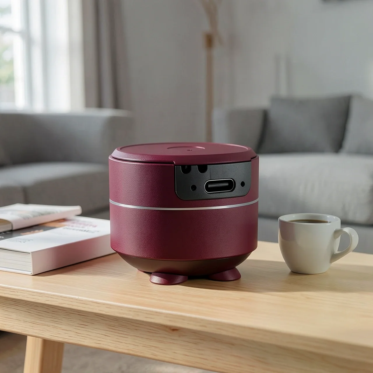 Портативная Bluetooth-колонка ZHUODA ES2401 бордовая
