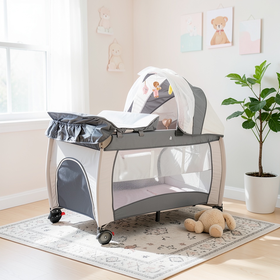 Детская кроватка MamaKids розовая