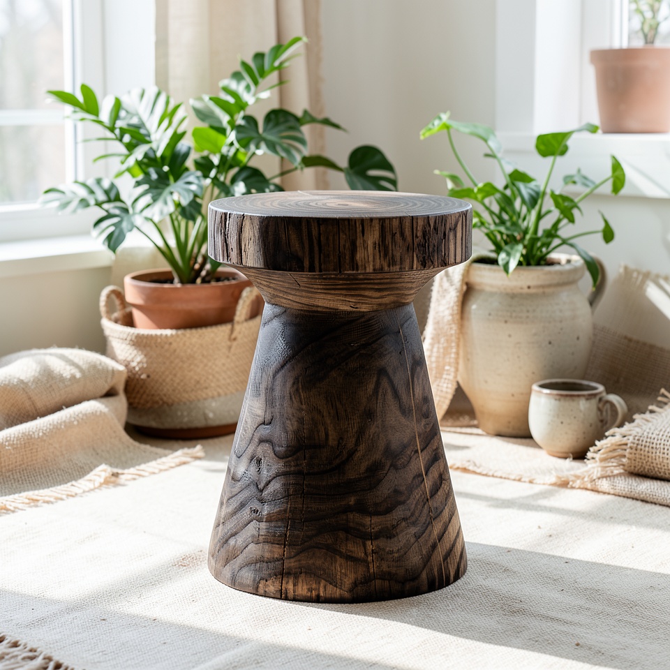 Столик журнальный темный винтаж 25x25x30