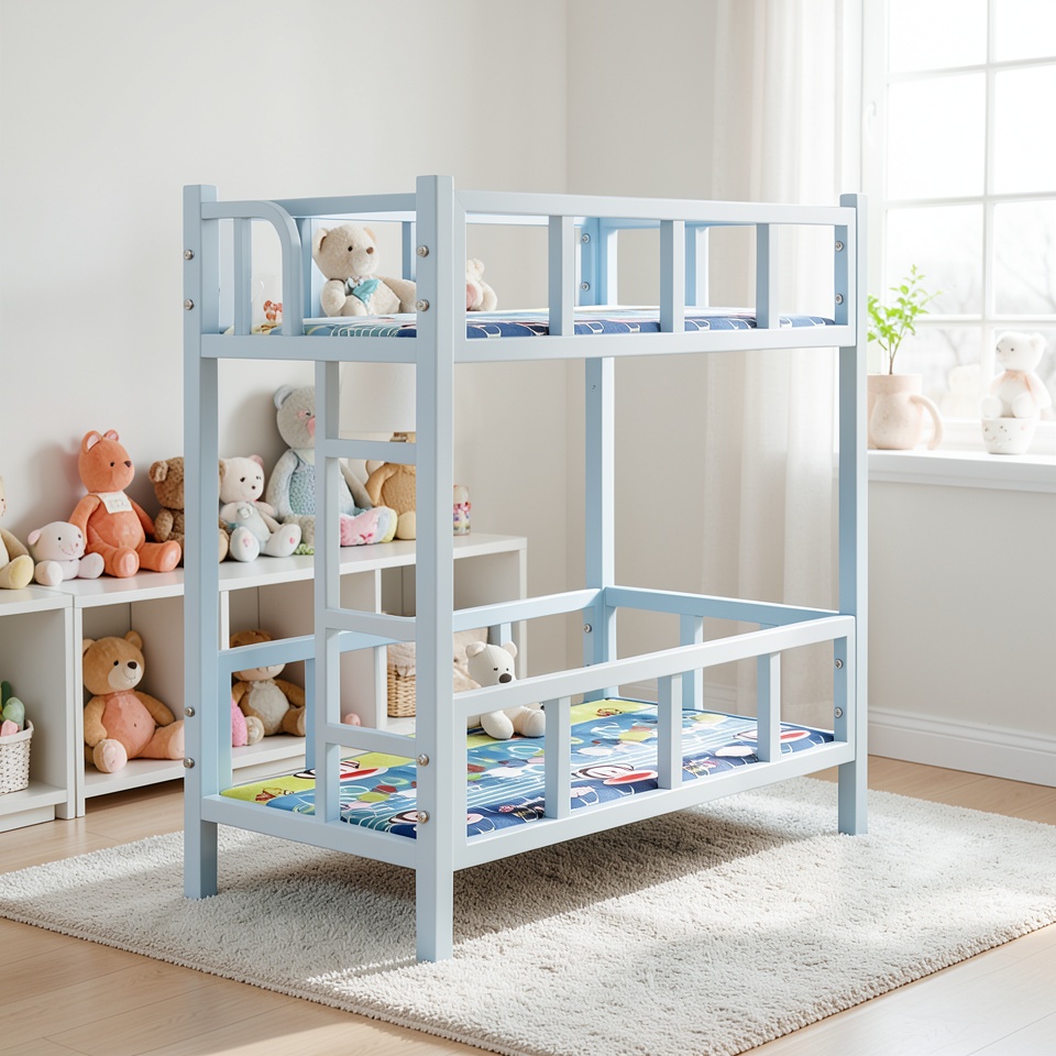 Двухъярусная кровать белая 145x60x120