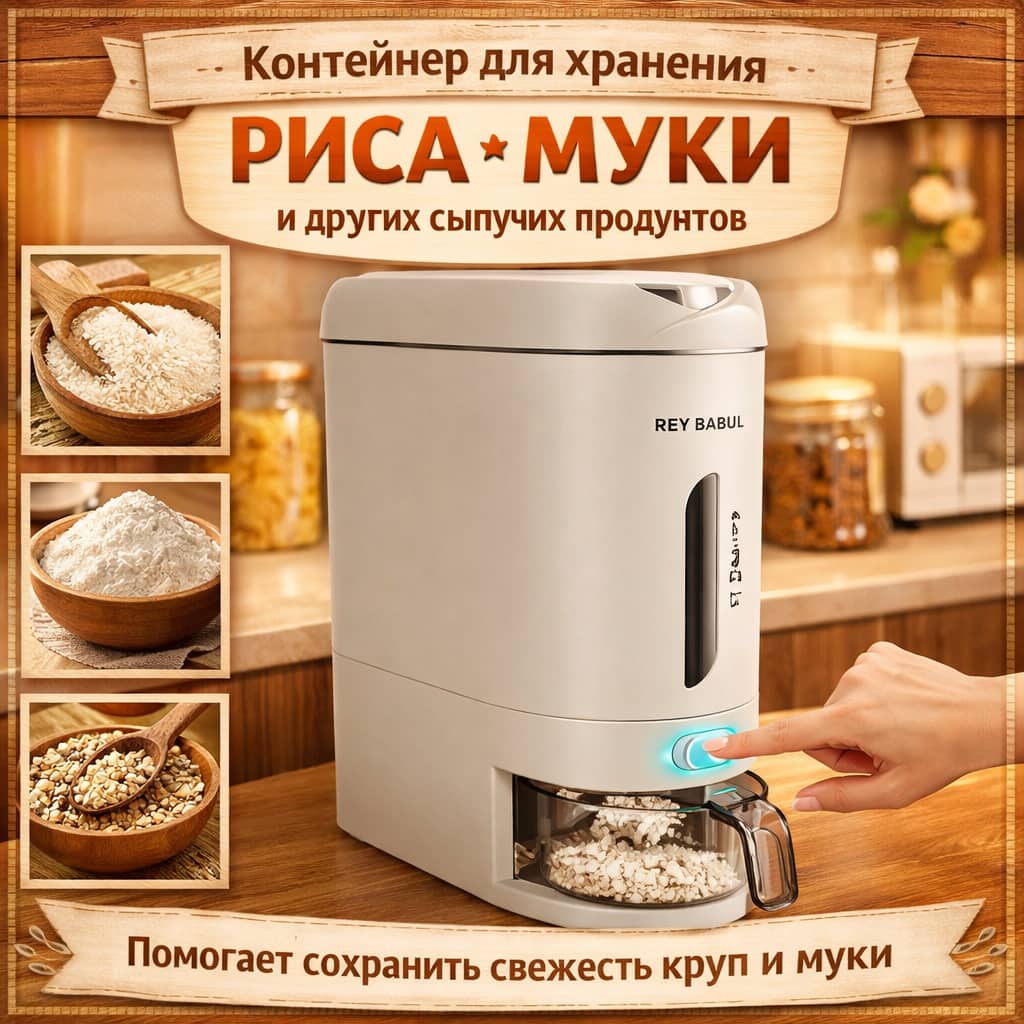 Кухонный контейнер для круп с дозатором Yuyang A416