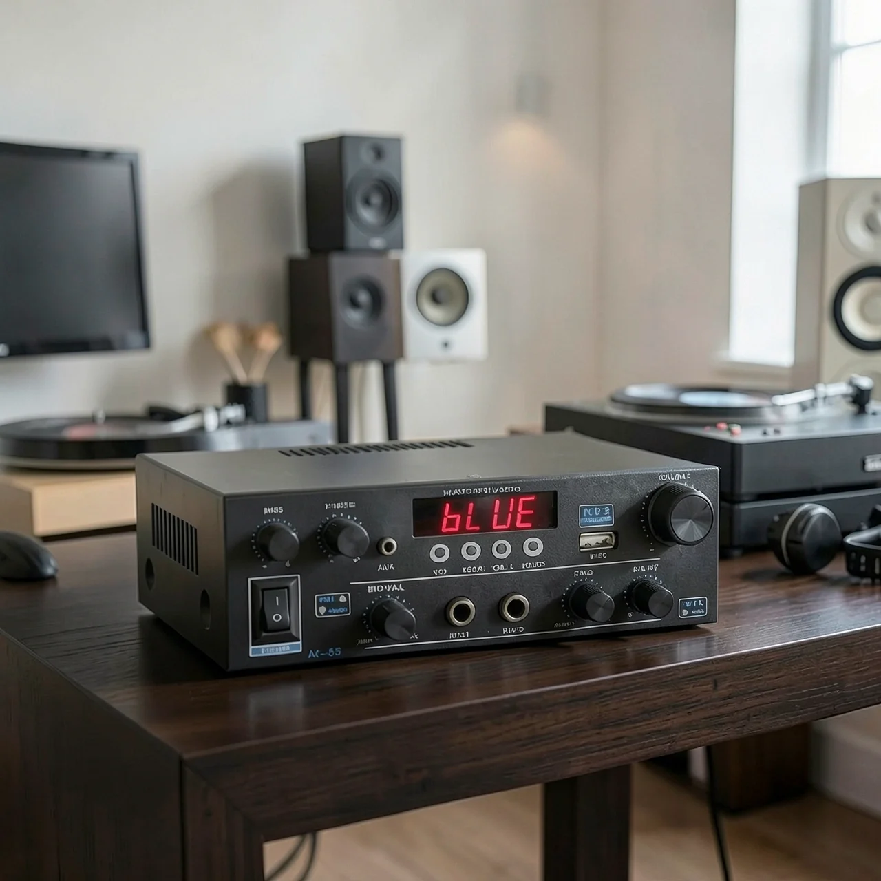 Цифровой HiFi усилитель AK-55 с британской вилкой