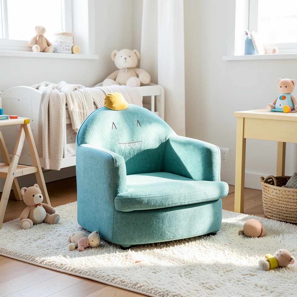 Детский диван Early Wheat желтый кот