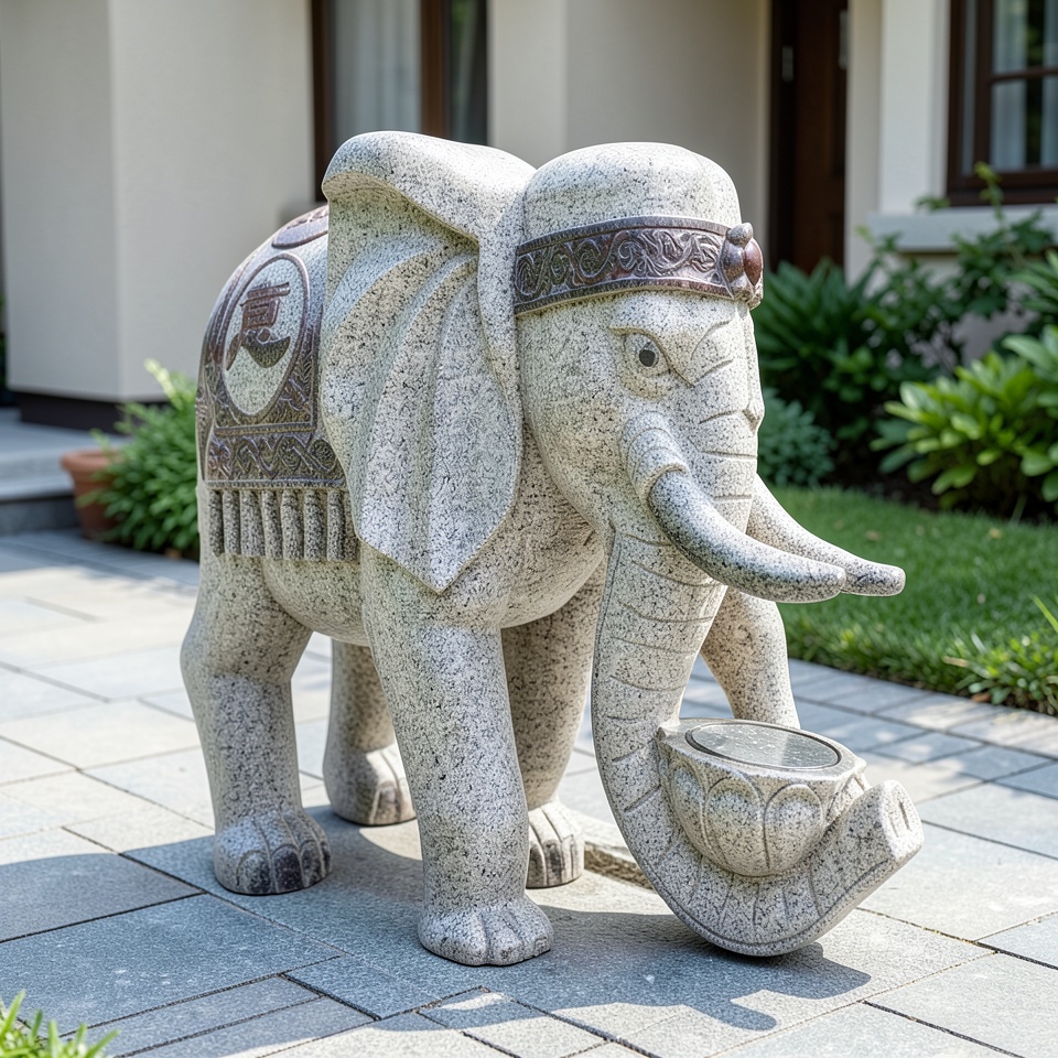 Скульптура слона из гранита Fujian Dapeng Stone Carving