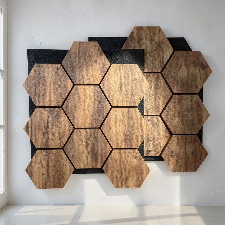 Акустические панели Z91 шестиугольные из MDF