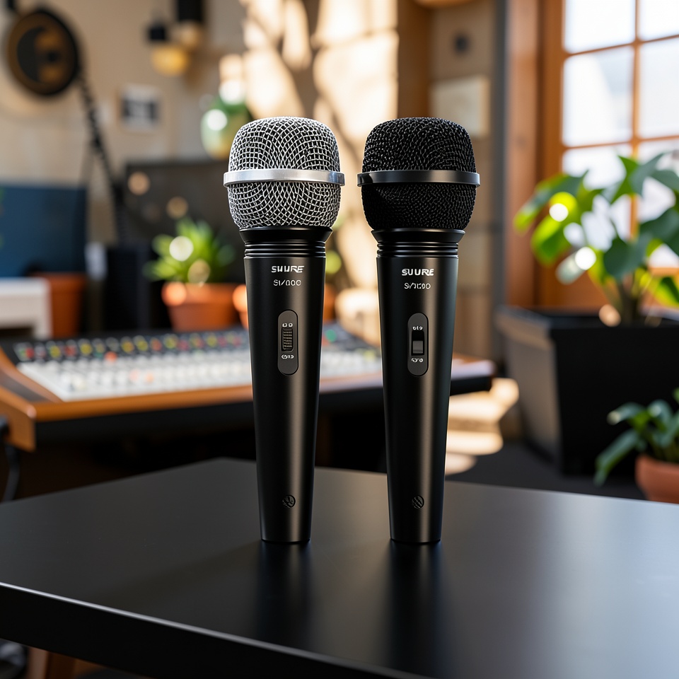 Проводной динамический микрофон Shure SV200 с настольным кронштейном