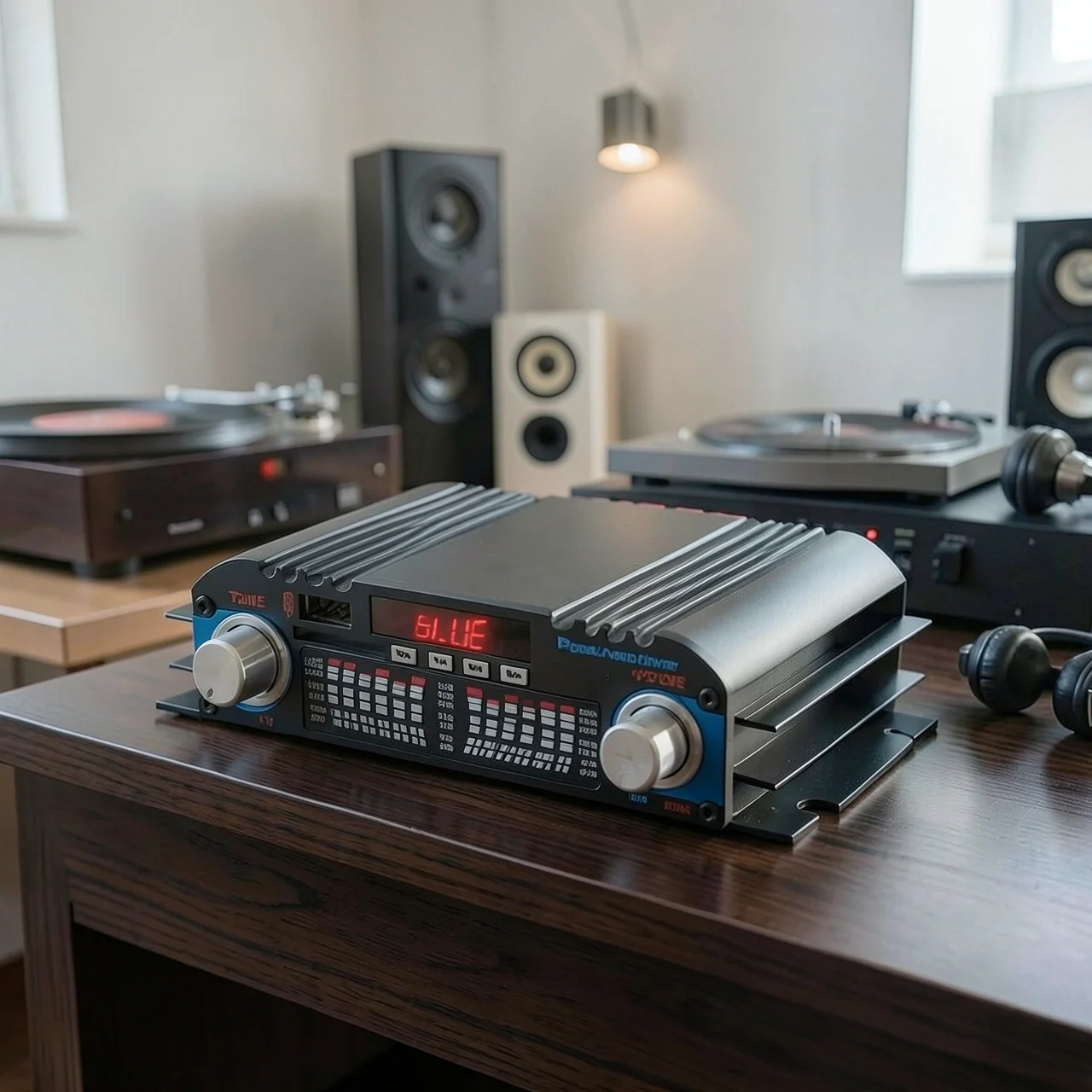 Усилитель Positive Sound BT-998 синий с круглым адаптером