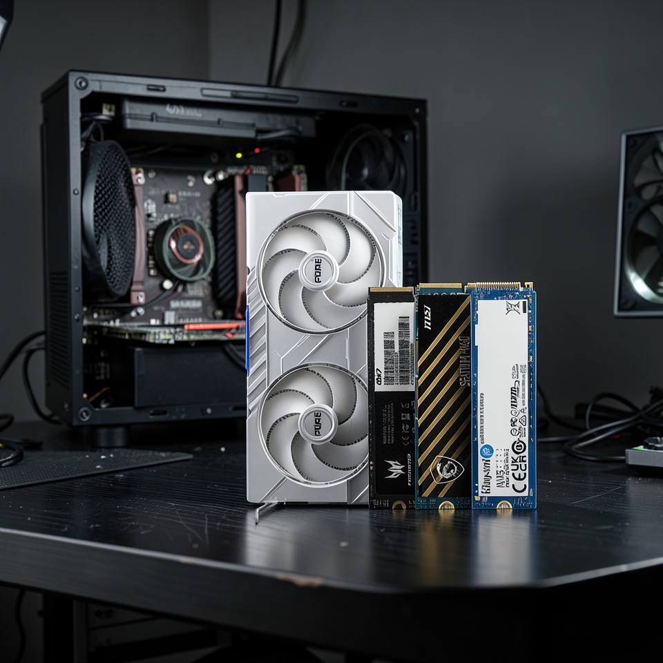 Видеокарта AMD Sapphire RX 9060XT Polar с SSD MSI 500GB