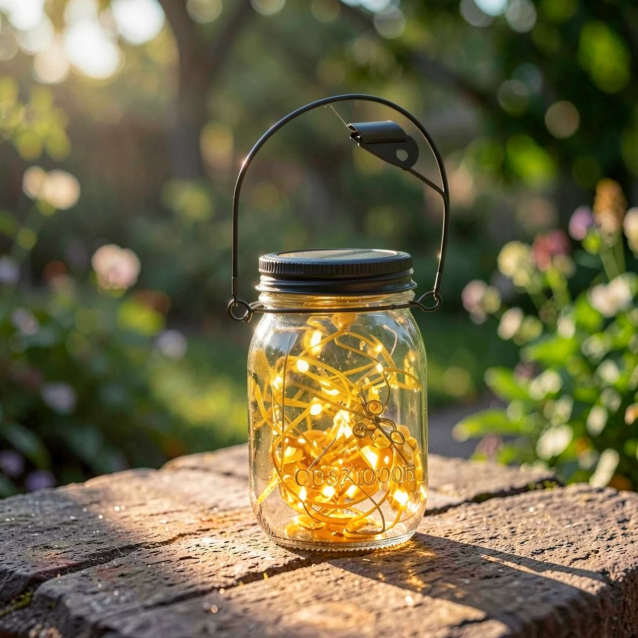 Подвесной солнечный светильник в стиле «Банка Мейсона» LT-Mason Jar