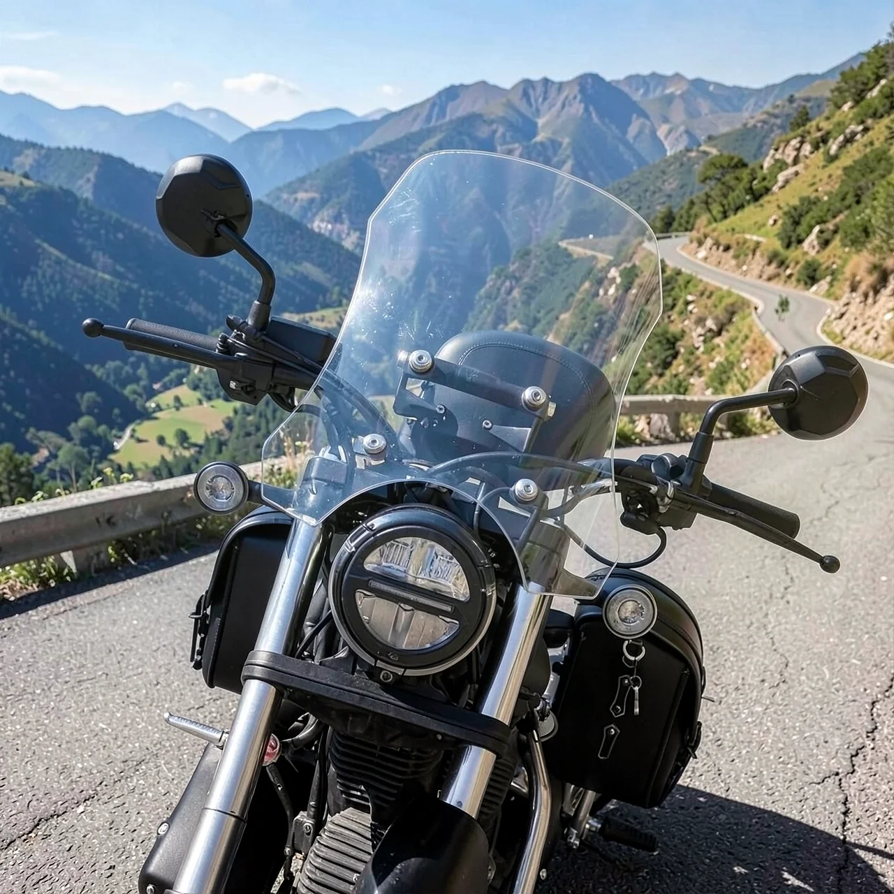 Проставки стекла Honda Rebel прозрачные 25 см