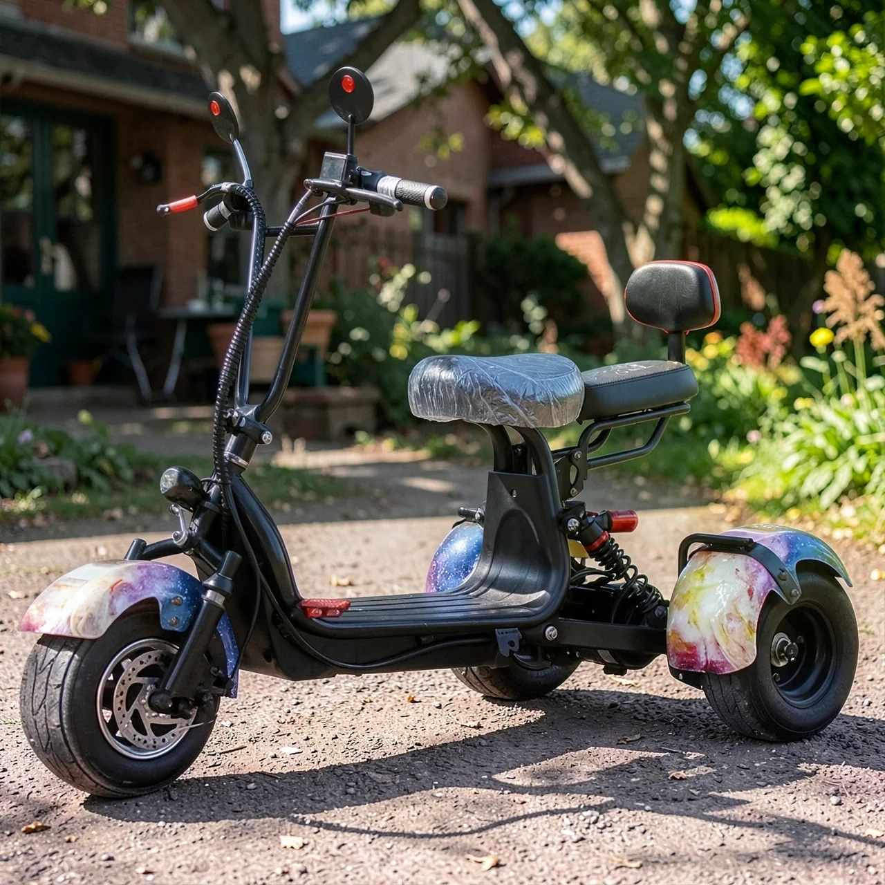 Электрический трехколесный велосипед QS-71