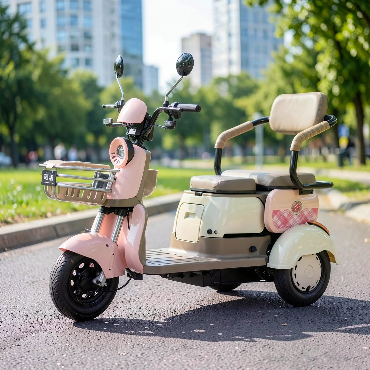 Скутер электрический трехколесный литиевый 48V 12A 600W