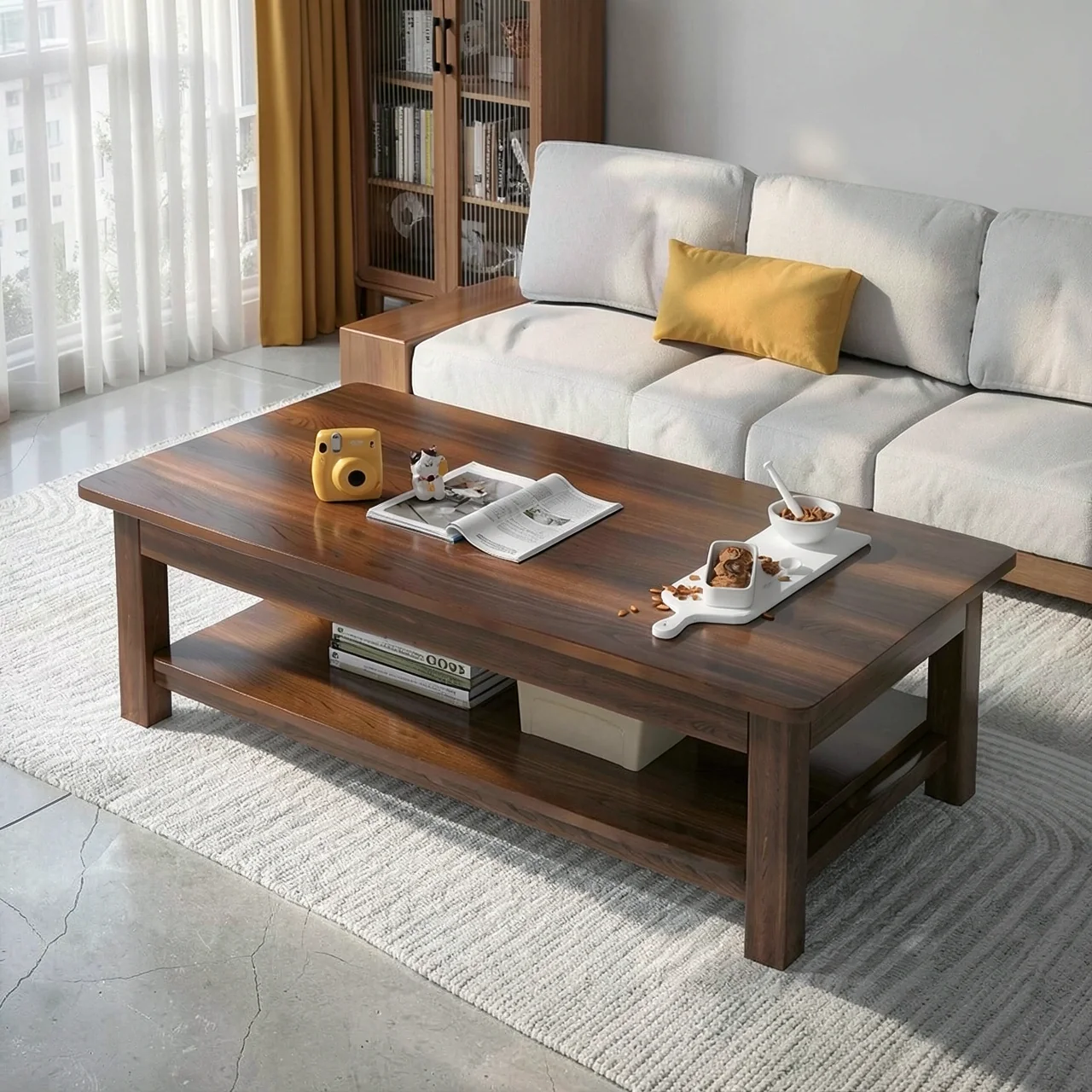 Журнальный столик Simple Tea Table из массива дерева в современном стиле