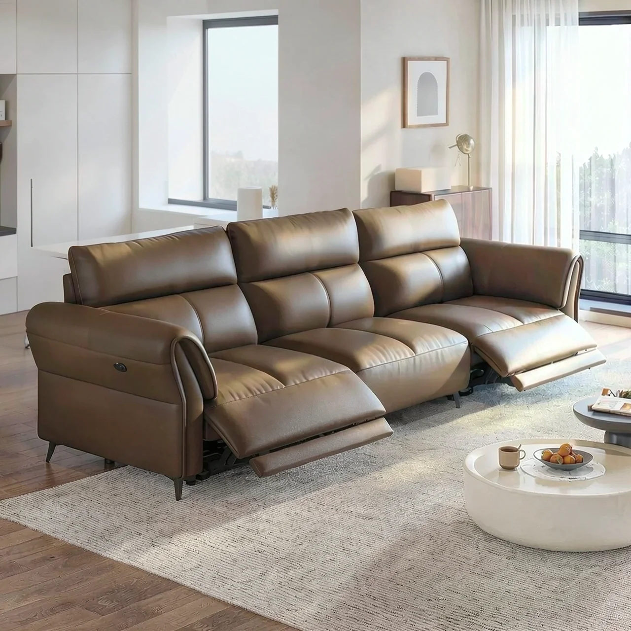 Диван кожаный одноместный S-класс