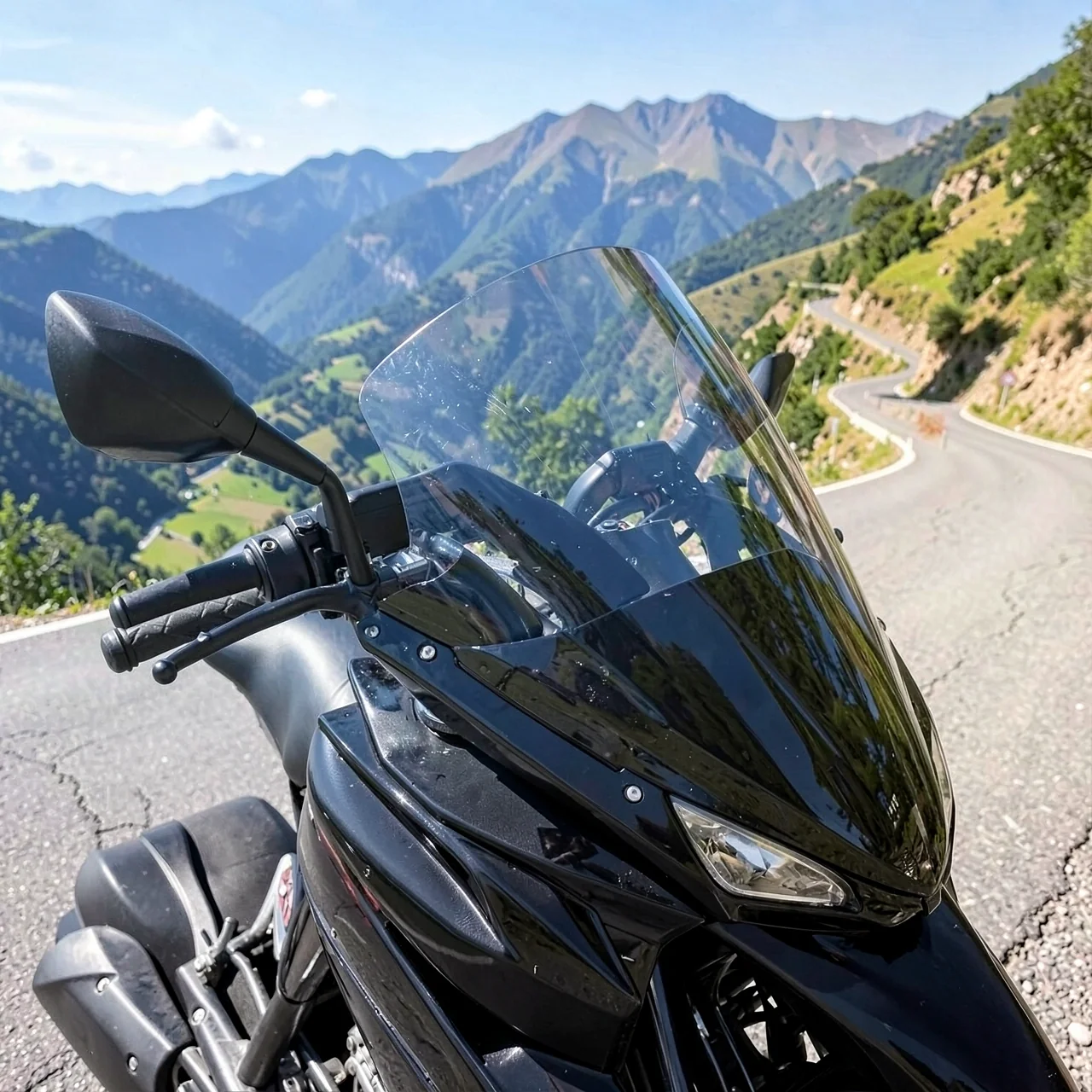 Лобовое стекло AMOTIME Kawasaki ZX6R 636 2024 черное