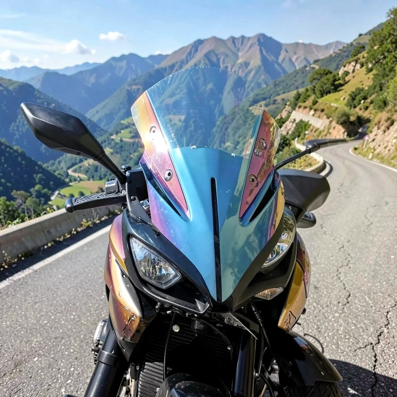 Обтекатель ветровой Kawasaki Z400 серебристый хром