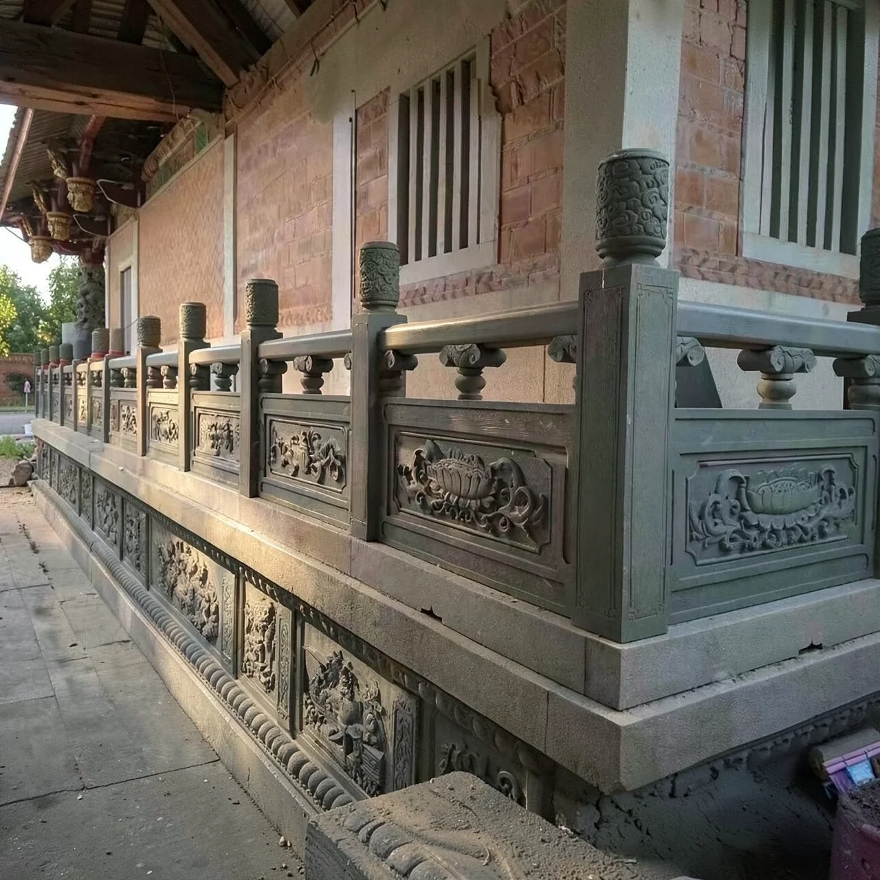 Каменное ограждение (балюстрада) из натурального мрамора Thai Garden Sculpture