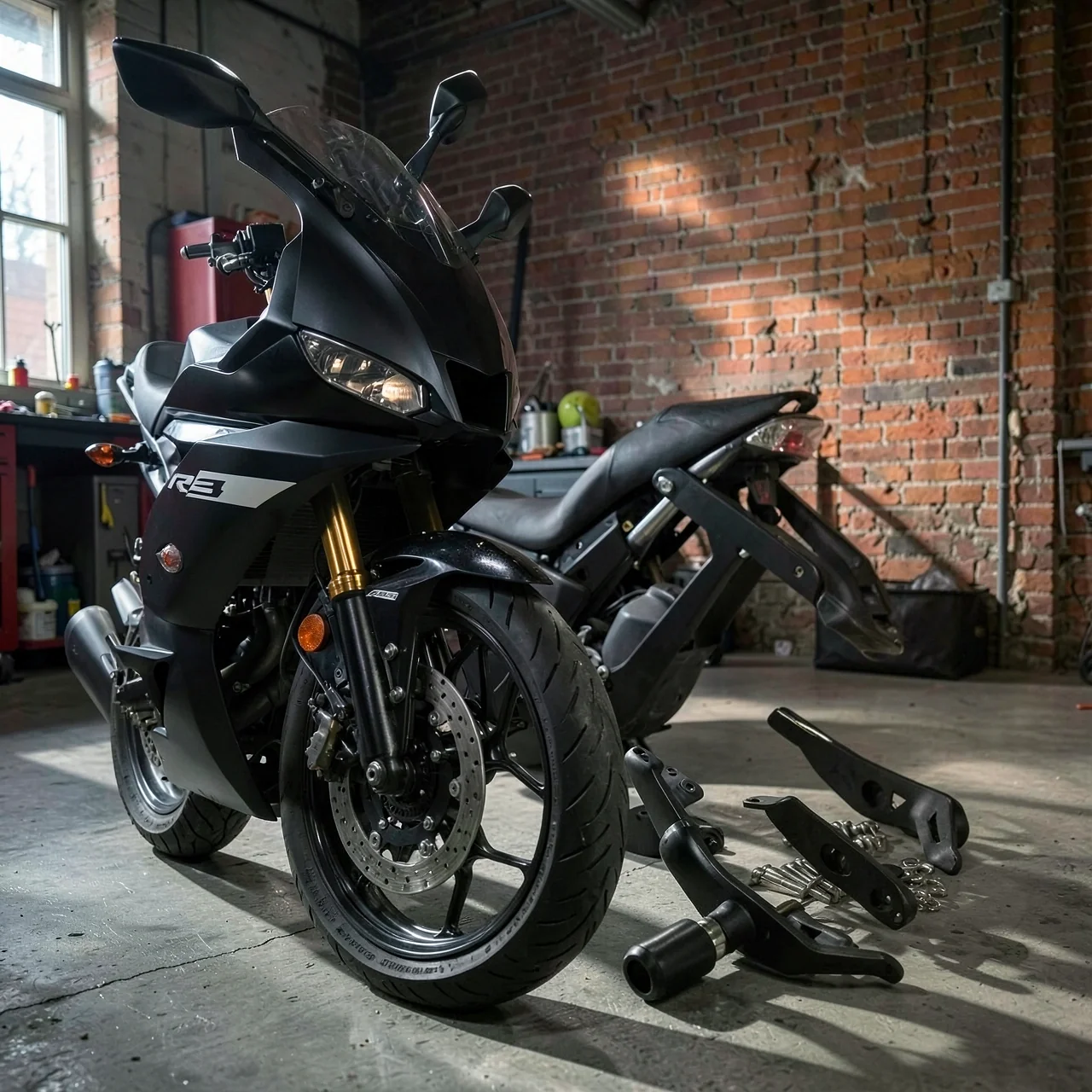 Защитные слайдеры рамы Running Panther для Yamaha YZF R3 (2019+)