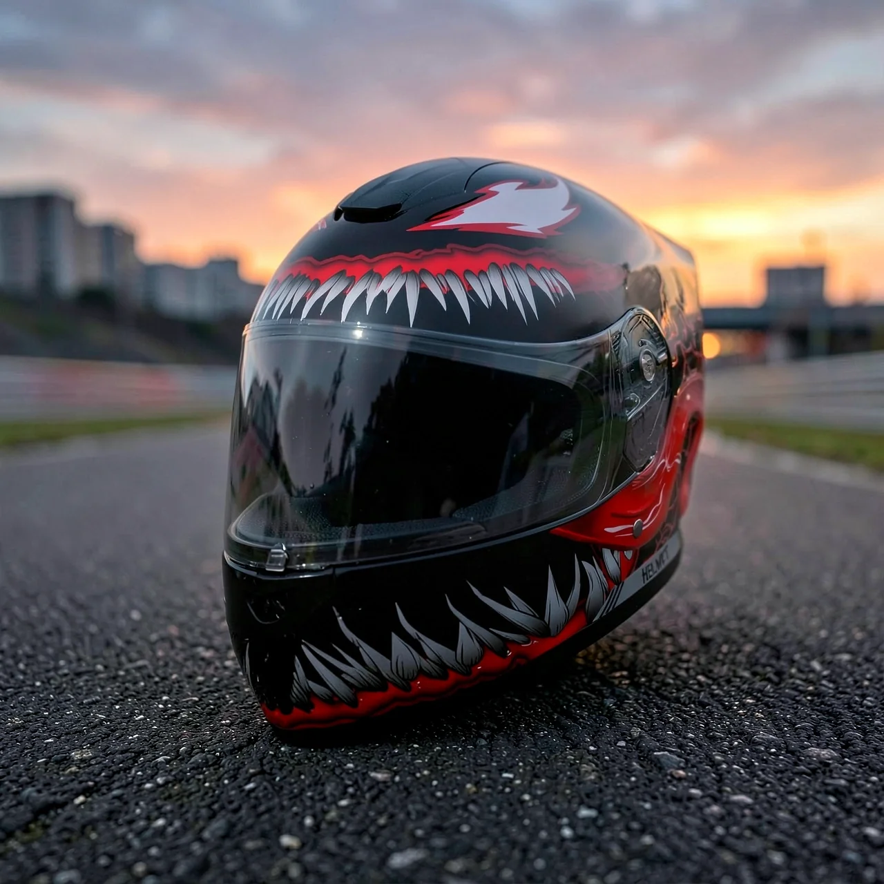 Полушлем AXK 902-VE светящийся яд