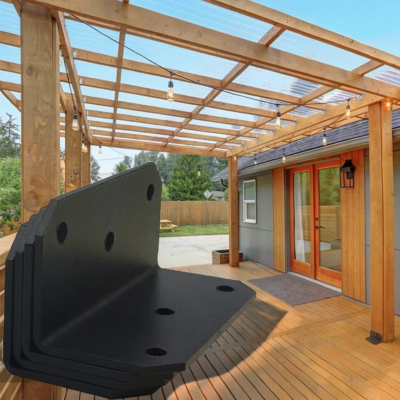 L-образный металлический кронштейн для деревянных балок 2x4 дюйма