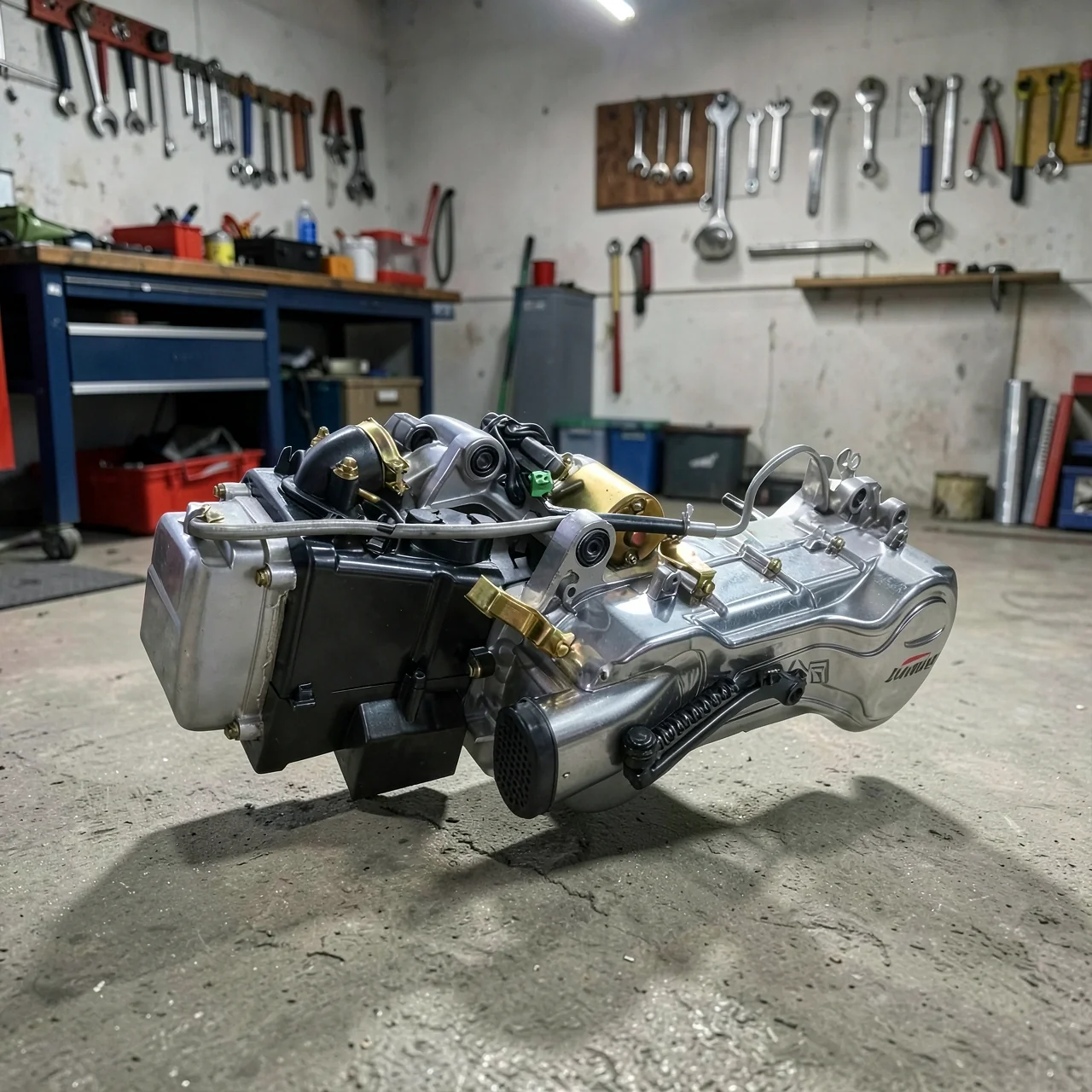 Двигатель для скутера GY6-150CC (157QMJ) в сборе