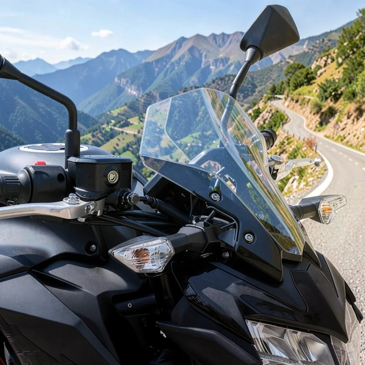 Ветровое стекло черное для Kawasaki Z650 Z900