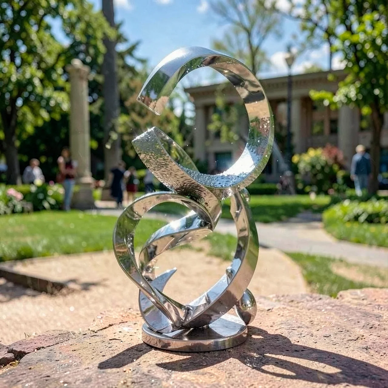Скульптура панды из нержавеющей стали на заказ