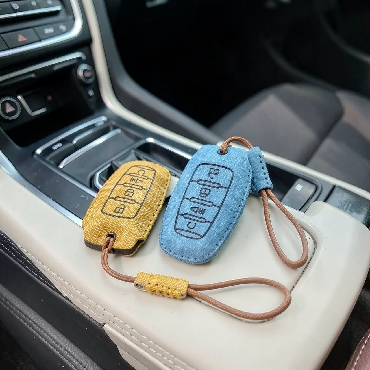 Чехол для ключа Haval джинсовый мятно-зеленый