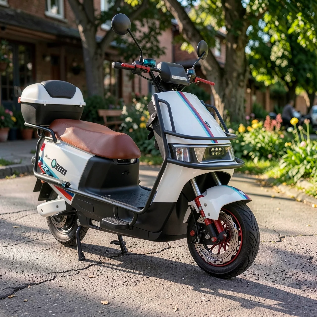 Электроскутер белый 26Ah 2000W